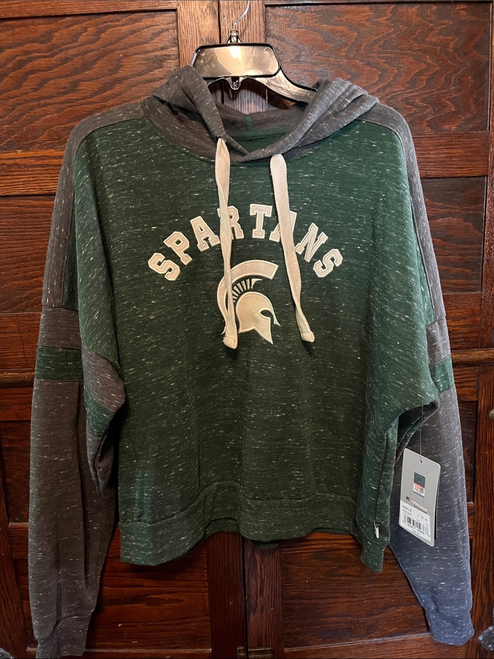 Colosseum Women's Forest Green & Charcoal Hooded Pullover